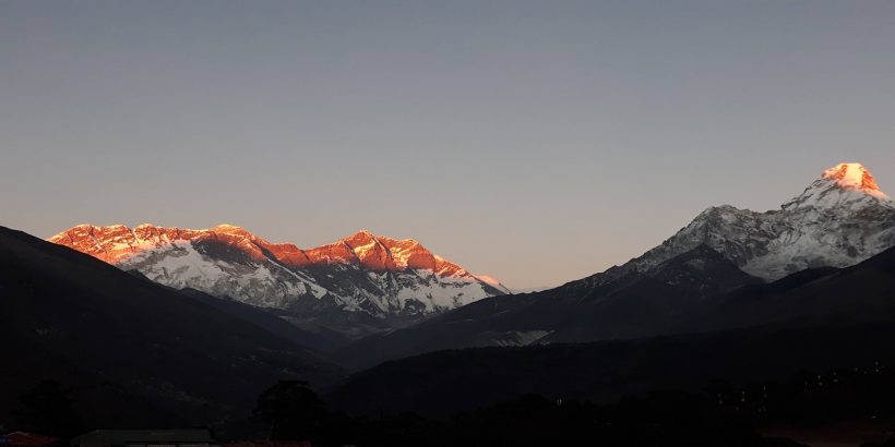 sunset view of mt. everest